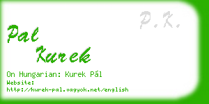 pal kurek business card